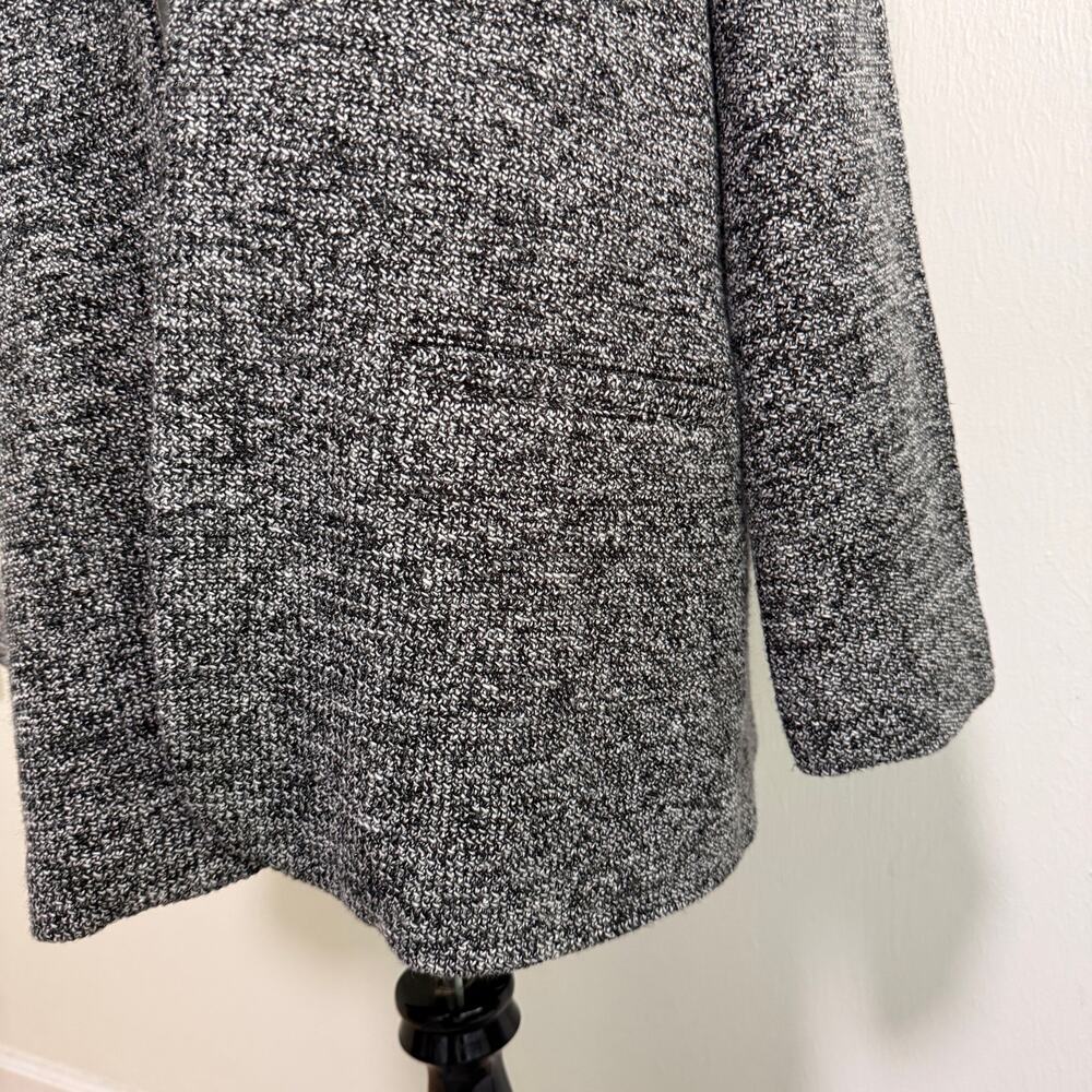 Soft Surrounding St James Jacket Blazer L Black White Tweed Academia Preppy Work - Picture 10 of 13